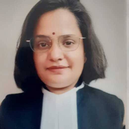 Advocate Nevadita Malik Sharma in formal lawyer attire