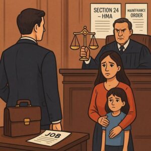 A symbolic courtroom scene showing two traditional Chyawanprash jars on either side of a judge’s gavel, with herbal leaves, legal documents, and a scale of justice in the background.